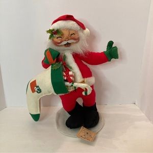 Annalee Mobilitee 15in Santa Claus with stocking.